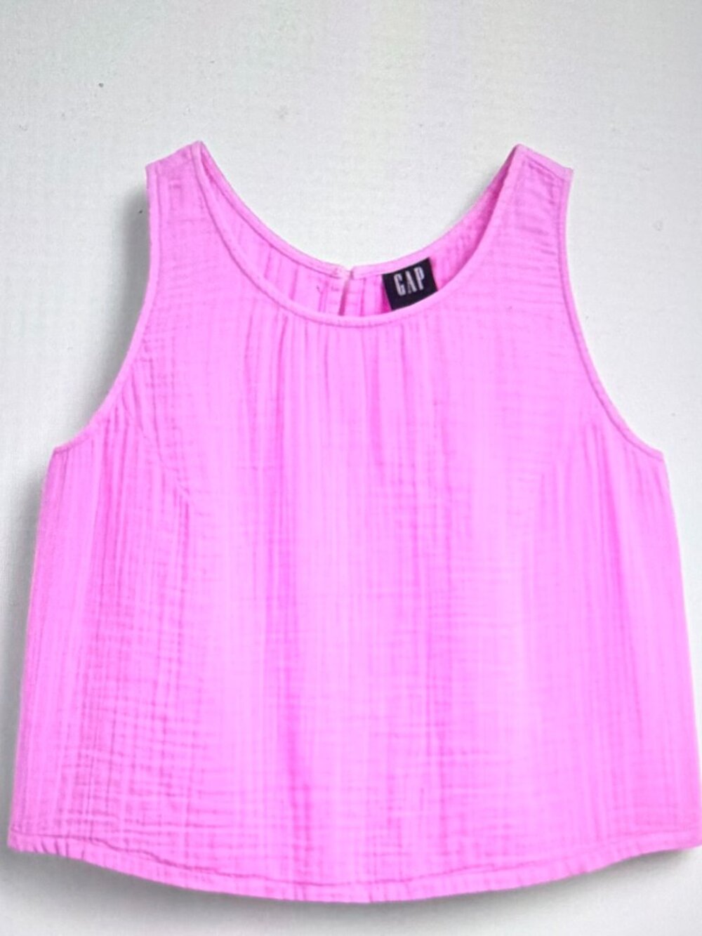 Cotton Gauze Racer Shell Tank